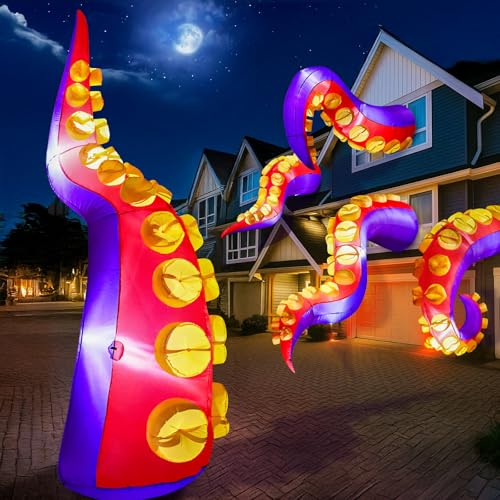 Halloween Inflatable Octopus Tentacles Decoration with LED Lights - Tentacles - C