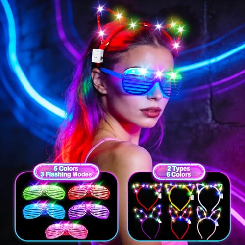 154-Piece Glow in the Dark Party Supplies Set for Kids & Adults - Neon Party Favors & Accessories