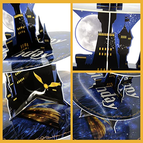 Magical Wizard School 3-Tier Cupcake Stand for Parties and Decor