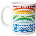Hidden Message Ceramic Coffee Mug 11oz Rainbow Rune Pattern Gift