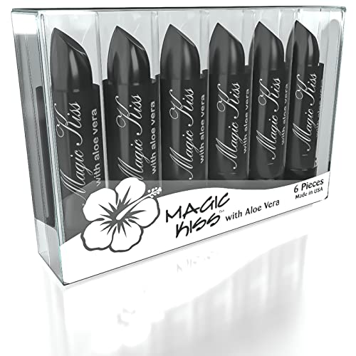 Magic Kiss Aloe Vera Color Changing Lipstick Set - Black Variation, 6 Pack