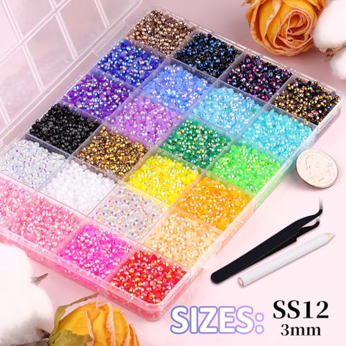 Jelly Multicolored Resin Rhinestones 3mm - Large Pack for Crafting & DIY Projects