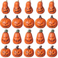 20 Pcs Halloween Miniature Pumpkin Figurines - Fake Decorative Mini Pumpkins