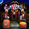 9.5FT Pirate Skull Archway Inflatable Halloween Outdoor Decoration - Skull & Lights