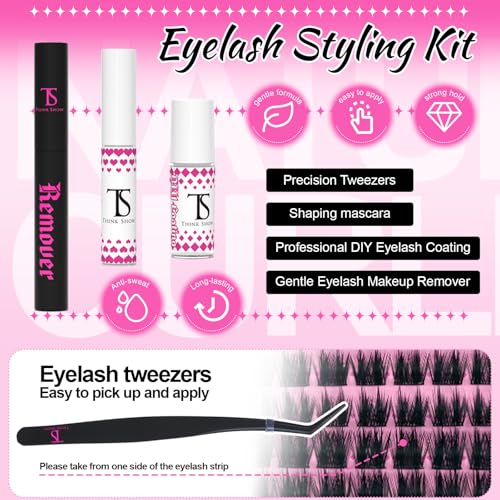 Cluster Lashes 100pcs False Eyelash Clusters DIY Fluffy Wispy Lash Kit 10-14mm