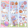Kreatwow Halloween Groovy Window Clings - 6Pcs Double-Sided Ghost Pumpkin Party Decor