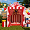 Red Circus Tent Decoration Set for Carnival Party - 5 Pieces
