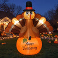 Turkey Inflatable Outdoor Decoration with LED Lights - 4.92 ft, Thanksgiving Yard Decor - Variation: Turkey