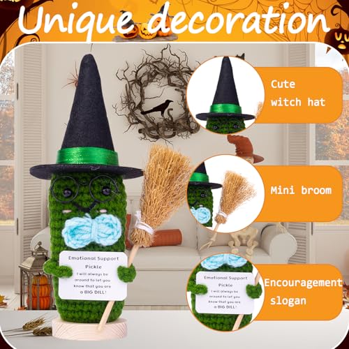 Halloween Emotional Support Cucumber Witch Hat - D-Cucumber Variation