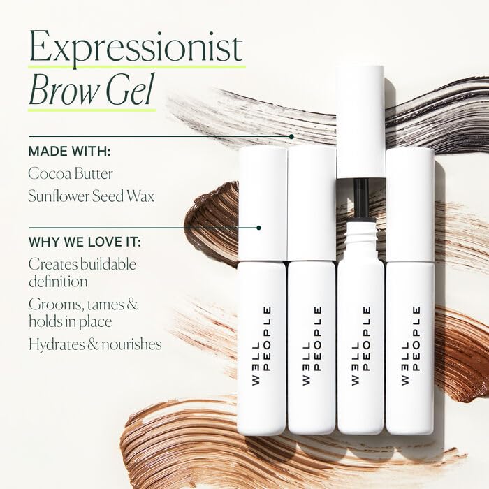 Well People Expressionist Brow Gel - Conditioning Gel for Fuller-Looking Brows | Vegan & Cruelty-Free, Brown