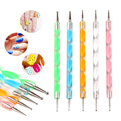 Nail Stamping Kit 4pc Heart Lace Plate & Dotting Tools - Style B