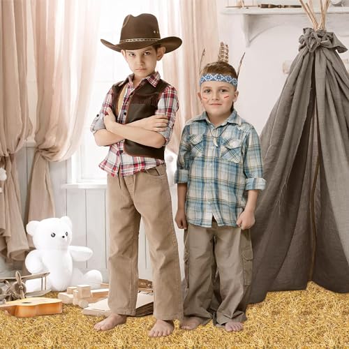 Rustic Western Straw Hay Bale Tablecloth Roll - 54x82 ft for Party Decor