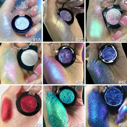 White Silver Glitter Eyeshadow - Highly Pigmented Long Lasting Sparkly Eye Makeup
