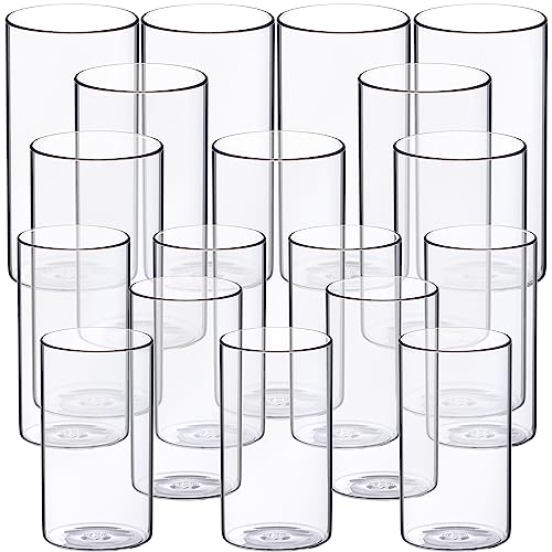 M+L Clear Glass Cylinder Vases Set of 18 - Wedding, Centerpiece, Flower & Candle Holders