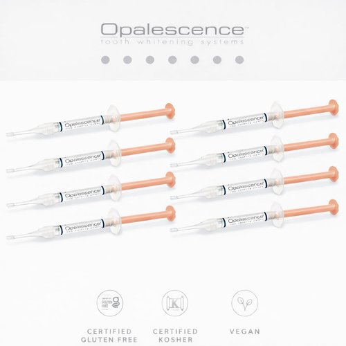 Opalescence 35% with PF Gel Syringes Teeth Whitening - (8 Syringes) Refill Kit Carbamide Peroxide. Made by Ultradent, in Melon Flavor. Tooth Whitening Refill Syringes 5404-4