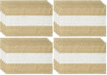 Farmhouse Rustic Placemats Set of 4 - Burlap Brown 12x18 Inch Kitchen Table Decor