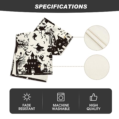 Halloween Table Runner 13x120 Inch Black White Decor Party Home | Artoid Mode 210 GSM