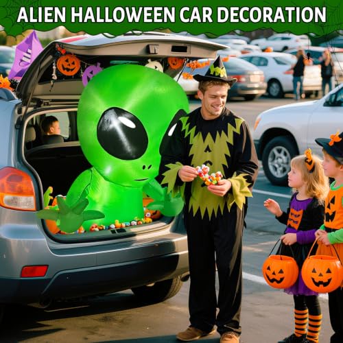 3 Ft Halloween Inflatable Alien Car Decoration for Trunk or Treat