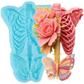 Halloween Skeleton Fondant Mold Butterfly Flower Silicone Mold - Style E