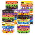 Halloween Rubber Bracelets Wristbands Set - 120pcs with 10 Styles for Kids Party Favors