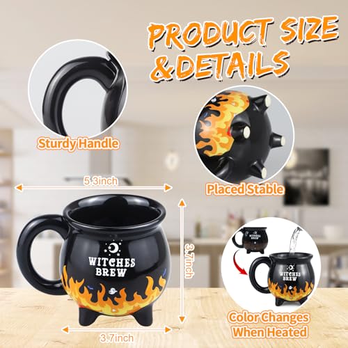 Heat Changing Cauldron Mug - 10oz Halloween & Witch Brew Coffee Cup