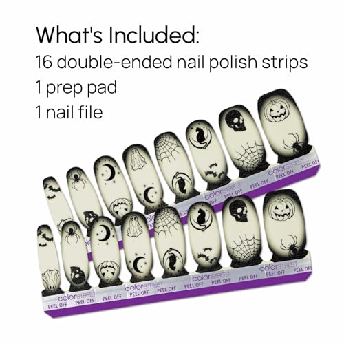 Nail Polish Strips - 16 Double-Ended Halloween Midnight Fright Design