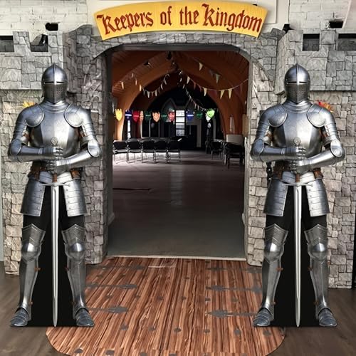 Life-Size Medieval Knight Cardboard Cutout - 5.9 Ft Stand Up Prop - Variation Knight