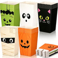 Halloween Popcorn Boxes 50 Pcs Cute Monster Variation Treat Buckets for Party
