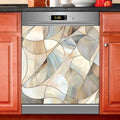 Abstract Stained Glass Pattern Magnetic Refrigerator Cover 23x26 in - Easy Install Decor