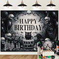 Halloween Photography Backdrop 7x5FT Gothic Style Birthday Banner