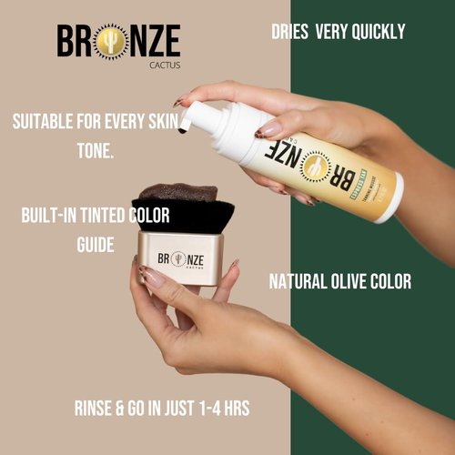 Express Self Tanning Mousse - Fast Bronzed Glow with Hyaluronic Acid | Fragrance-Free, Lightweight & Non-Sticky | 6.7 fl oz