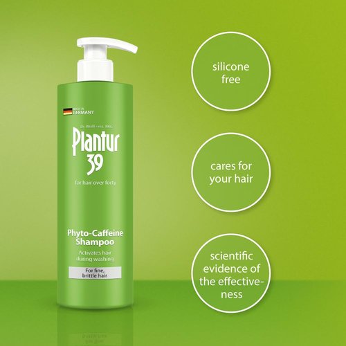 Plantur 39 Fine & Brittle Hair Shampoo - Phyto-Caffeine Formula for Women's Thinning Hair | 16.9 fl oz