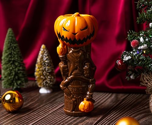 Nightmare Before Christmas Pumpkin King Ceramic Mug - 16oz Tiki Tumbler for Drinks