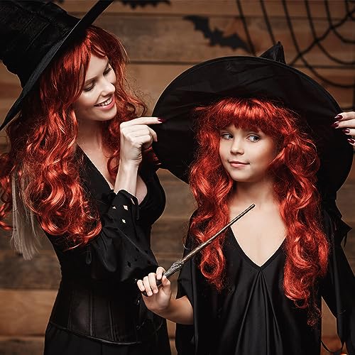 Black Hanging Witch Hats Set - 12 Pieces & 16 3D Bat Stickers for Halloween Decorations