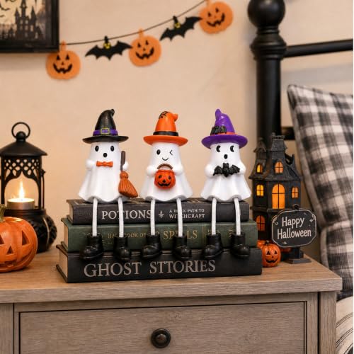 Halloween Ghost Decorations Set - Dangling Legs with Accessories, 3 Pcs - Variation: Halloween-Ghost