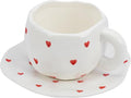Koythin Ceramic Coffee Mug - Cute Red Heart Design | 10 oz Cup for Office & Home Use