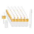 36 Piece Mini Glass Dropper Bottles Set, 3ml Mini Stratum Corneum Essential Oil Dropper Empty Bottles, Suitable for Essential Oil Perfume Cosmetic Liquid Travel Sample Containers (Transparent)
