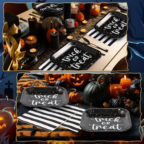 Halloween Paper Plates and Napkins Set Trick or Treat - 36 Count