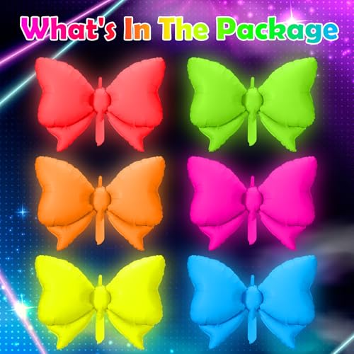 Butterfly Glow in The Dark Neon Balloons 12 Pcs for Party Decorations