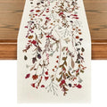 Halloween Table Runner 13x72 Inch Brown Red Spun Polyester Home Decor
