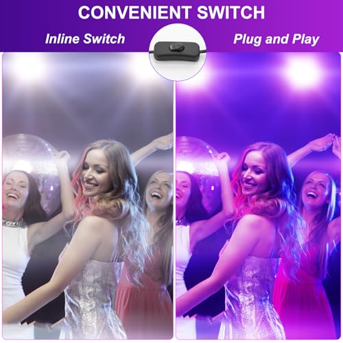 30W Waterproof Outdoor UV Black Light Flood Light for Glow Parties and Halloween