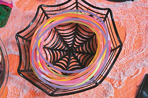 Halloween Spider Web Candy Bowls Set - 3 Plastic Trick-or-Treat Baskets