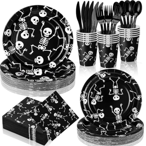 Halloween Skeleton Party Supplies Set - Skeleton Variation for 30 Guests