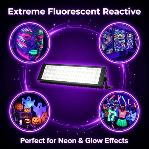 120W Black Light Bar for Glow Parties Halloween and Body Paint - 1pcs