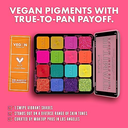 Eyeshadow Palette - I Know That's Bright, Vegan, 16 Shades, 0.02 Ounce