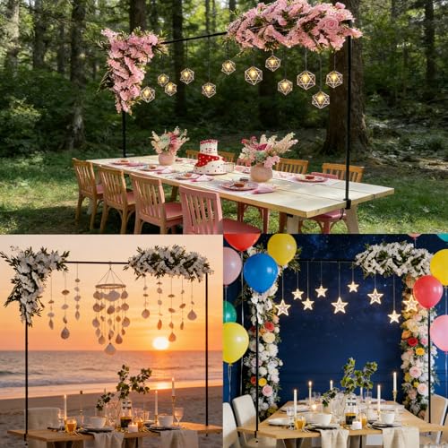 Adjustable Over Table Rod with Clamps for Decorations, Wedding & Party Setup