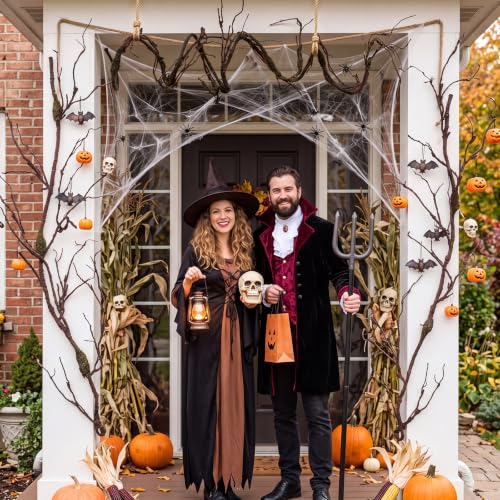 3 Pack Bendable Fake Tree Branches for Halloween & Holiday Decoration - 98 Inches