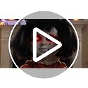 Halloween Animatronic Girl Doll on Rocking Horse with Lights - Multicolor