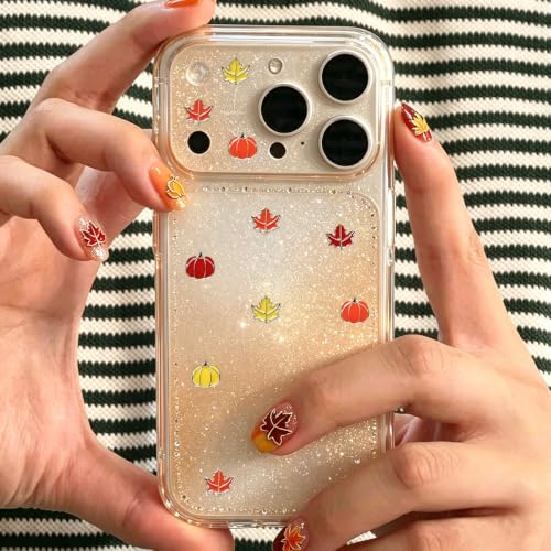 Fall Nail Charms Set with Pumpkin & Maple Leaf for Autumn Manicure - Style 9