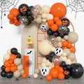 Halloween Balloon Garland Kit - Burnt Orange & Black, 153 pcs, Variation: Orange Black